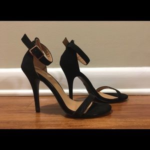 Black suede 4.5 inch heels. US 8
